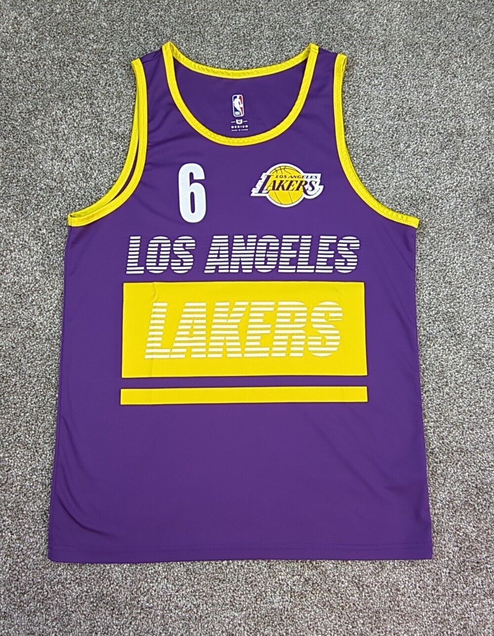 LeBron James Jersey Adult Med #6 LA Lakers Tank Top Basketball Men NBA
